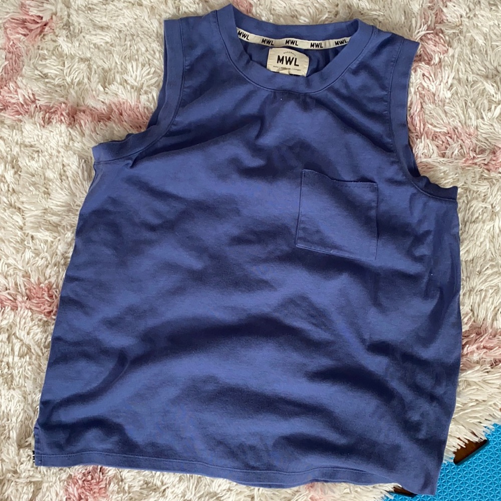 Madewell MWL Blue Muscle Tank Medium